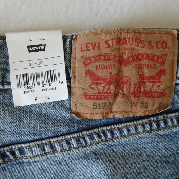 Levi's 512 Slim Taper Jeans Size 32x28 Stretch Denim Spatter READ MEASUREMENTS - Picture 9 of 13